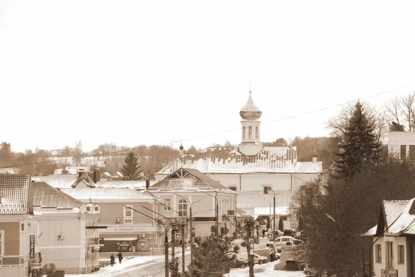 The historic part of the old town. St. Nicholas Cathedral (Franciscan Monastery).Old great church.The central street of the old town.