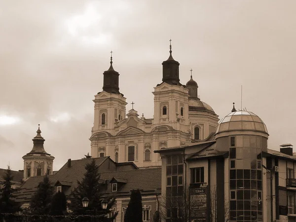 Het Historische Deel Van Oude Stad Kathedraal Van Transfiguratie Grote — Stockfoto
