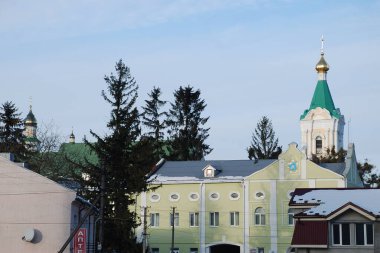 Eski şehrin tarihi kısmı. Epifani Manastırı 'nı inşa eden manastır. Büyük eski ortodoks kilisesi.