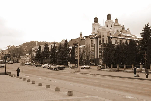 Historická Část Starého Města Katedrála Transformace Velký Kostel — Stock fotografie