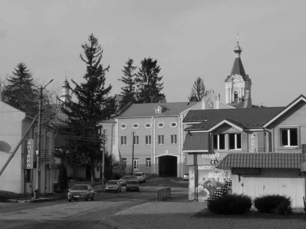 stock image The historic part of the old town.Monasheskyy building Epiphany Monastery.Great old orthodox church