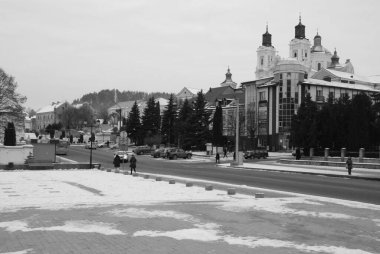 Eski şehrin tarihi kısmı. Dönüşüm Katedrali. Büyük kilise.
