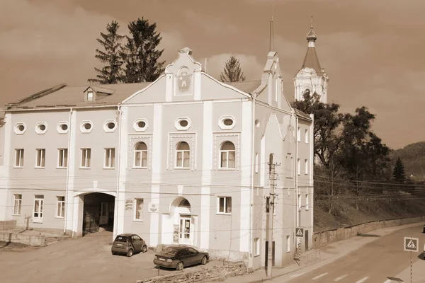 Der Historische Teil Der Alten Stadt Monasheskyy Gebäude Epiphany Monastery — Stockfoto