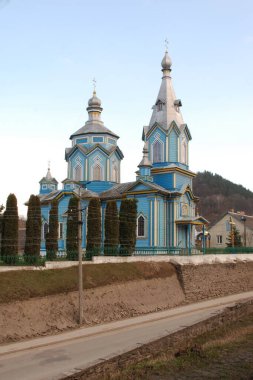 Holy Cross Church.Old wooden church.Church of the Exaltation of the Holy Cross of the Lord