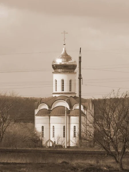Церковь Окраине Петербурга Иоанно Предтеченская Церковь — стоковое фото