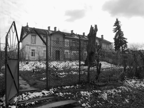 Antiga Casa Pré Guerra Polonesa Uma Pequena Rua Cidade Velha — Fotografia de Stock
