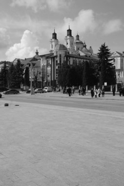 Eski şehrin tarihi kısmı. Dönüşüm Katedrali. Büyük kilise.