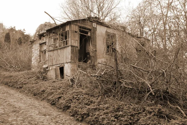 Ancienne Maison Abandonnée Délabrée — Photo