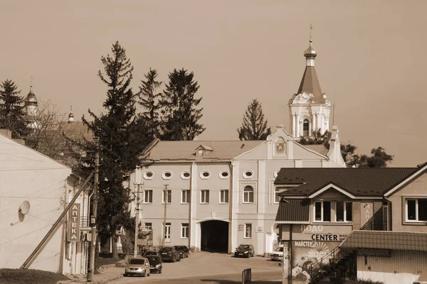 Partie Historique Vieille Ville Monasheskyy Bâtiment Épiphanie Monastère Grande Vieille — Photo