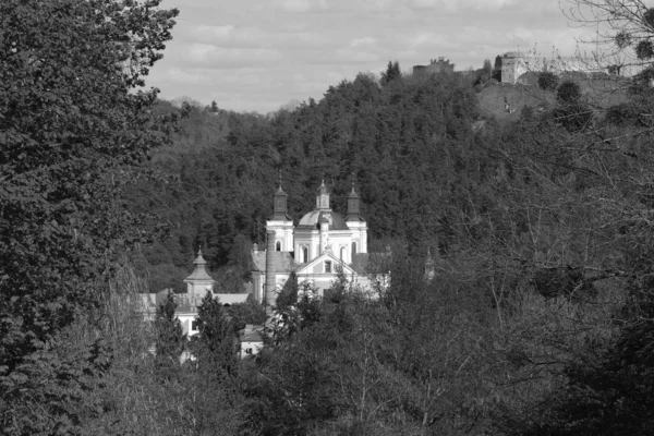 Historic Part Old Town Cathedral Transfiguration General View Castle Hill — Fotografia de Stock