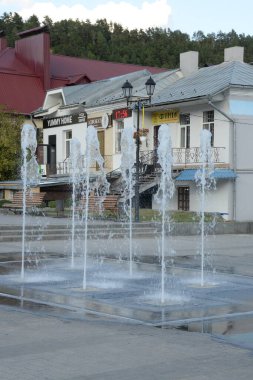 Old city street.The historic part of the old town.A small street of the old town.New square of the old town