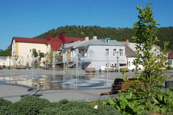 Old city street.The historic part of the old town.A small street of the old town.New square of the old town