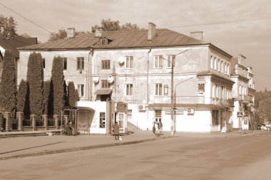 Old city street.The historic part of the old town.A small street of the old town.New square of the old town