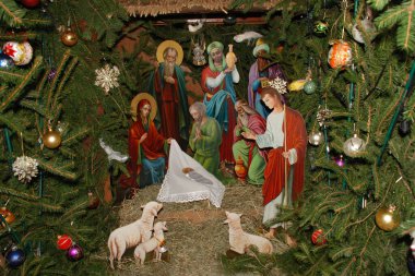  Manastırda Noel doğumu sahnesi