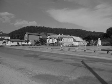 Old city street.The historic part of the old town.A small street of the old town.New square of the old town