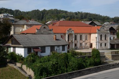 Eski şehrin tarihi kısmı. Eski kasaba binaları. 