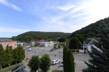 Old city street.The historic part of the old town.A small street of the old town.New square of the old town