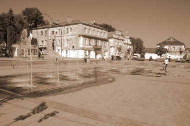 Old city street.The historic part of the old town.A small street of the old town.New square of the old town