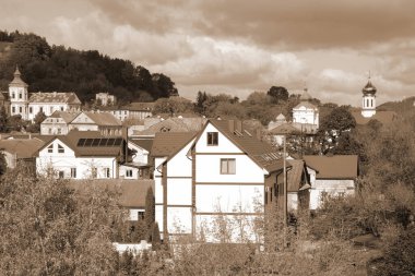 Eski şehrin tarihi kısmı. Eski kasaba binaları. St. Nicholas Katedrali (Fransisken Manastırı). Eski büyük kilise. 