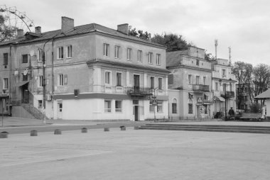Old city street.The historic part of the old town.A small street of the old town.New square of the old town