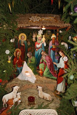 Manastırda Noel doğumu sahnesi