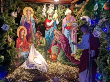 Manastırda Noel doğumu sahnesi 