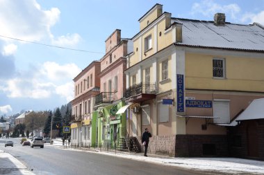 Eski şehrin tarihi kısmı. Eski kasaba binaları. 