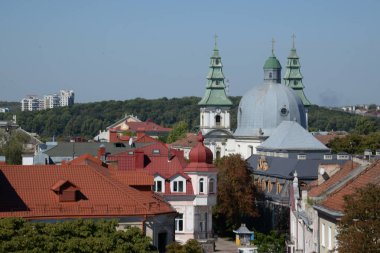 Eski kasabada Noel ağacı. Noel ağacı, eski kasaba.