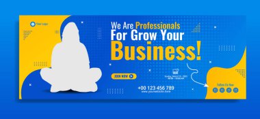 Business webinar, marketing webinar, online sınıf programı vs. için modern afiş şablonu tasarımı