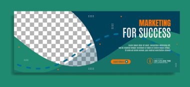 İş Webinar Yatay Sancak Şablon Tasarımı. Çevrimiçi sınıf programları, pazarlama vs. için çok uygun.