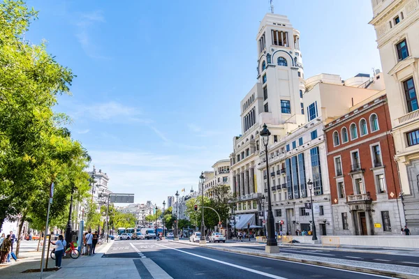 stock image Madrid, Spain - September 17, 2022: View of Alcala Street in Central Madrid.