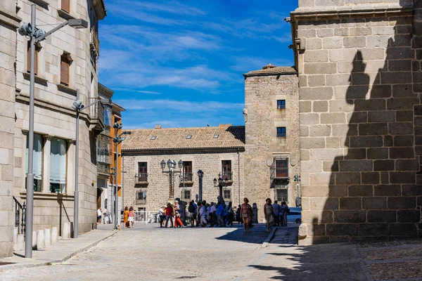 Ávila España Septiembre 2022 Gente Plaza Catedral Casco Antiguo — Foto de Stock
