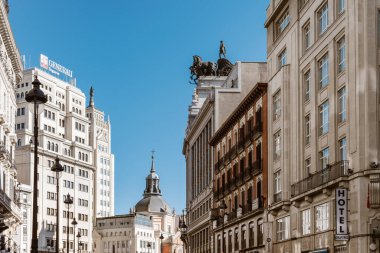 Madrid, Spain - October 11, 2020: Sevilla Street and Galeria Canalejas is the new international icon of luxury shopping and gastronomy in the heart of Madrid