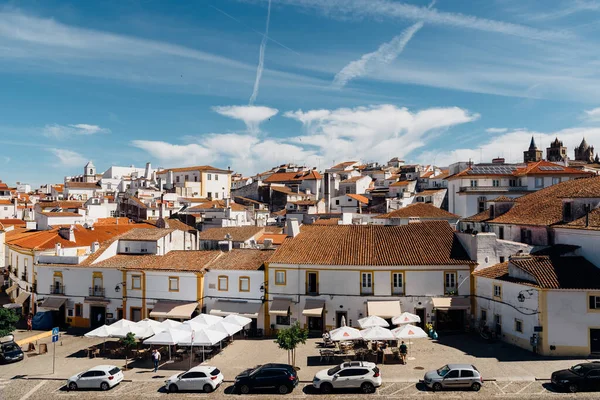 Evora Portugalsko Června 2022 Cityscape Evora Typickými Domy Malovanými Bílých — Stock fotografie