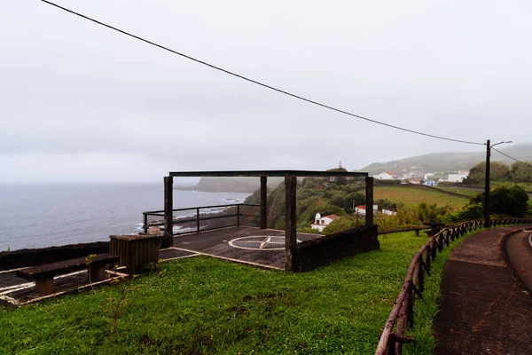 Mirador Moinhos Quatro Ribeiras Costa Norte Isla Terceira Azores Portugal — Foto de Stock