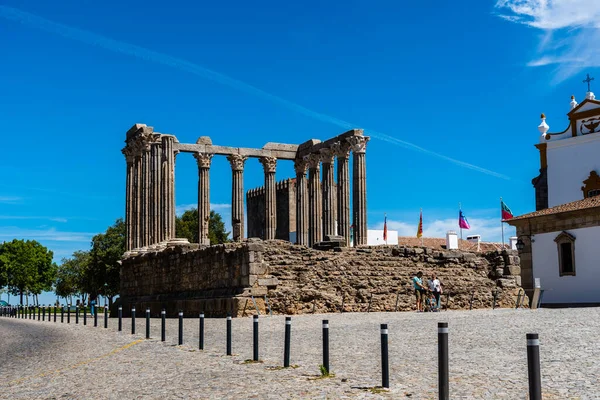 Εβόρα Πορτογαλία Ιουνίου 2022 Ρωμαϊκός Ναός Της Νταϊάνα Στην Εβόρα — Φωτογραφία Αρχείου