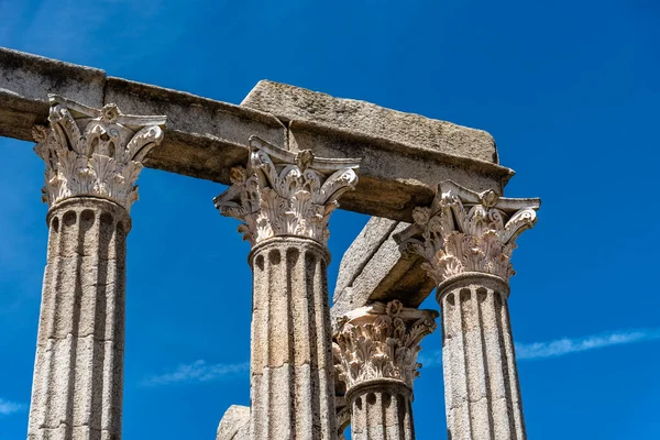 Ρωμαϊκός Ναός Της Diana Στην Evora Alentejo Πορτογαλία Πρωτεύουσες Κορινθιακού — Φωτογραφία Αρχείου