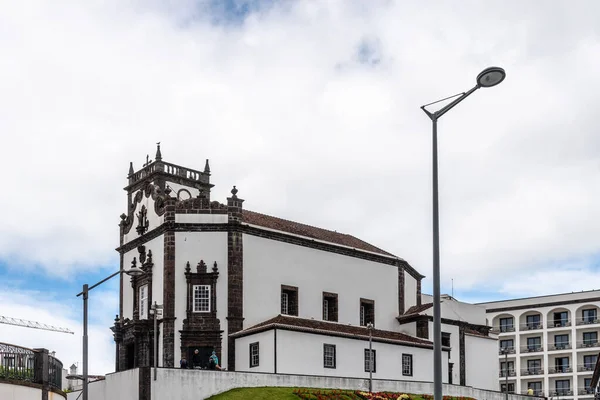 Ponta Delgada Portugalsko Července 2023 Farní Kostel Sao Pedro Starém — Stock fotografie