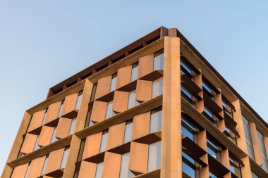 Londra, İngiltere - 25 Ağustos 2023: Bloomberg Londra ofis binası Norman Foster mimarı tarafından Queen Victoria Caddesi 'nde