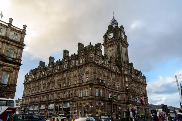 Edinburgh, UK - December 5, 2023: St James Center during Christmas time a rainy day