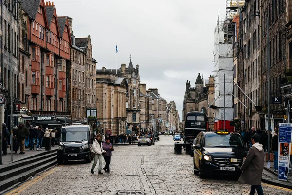 Edinburgh Wielka Brytania Grudnia 2023 Royal Mile Starym Mieście — Zdjęcie stockowe