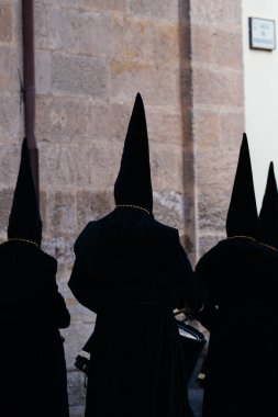 Zamora, İspanya - 7 Nisan 2023: Zamora 'daki Paskalya haftası geçit töreni.