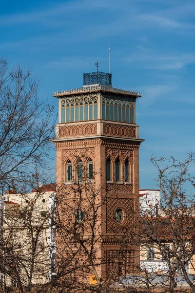 Madrid Spanien Januari 2024 Neo Mudejar Style Tower Aguirre School — Stockfoto