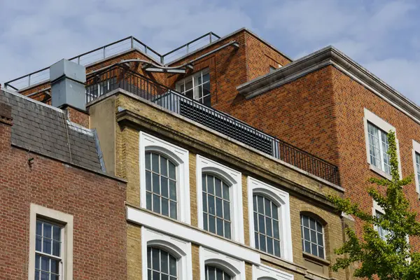 Низький Кут Огляду Старої Розкішної Житлової Будівлі Лондоні Концепція Нерухомості — стокове фото