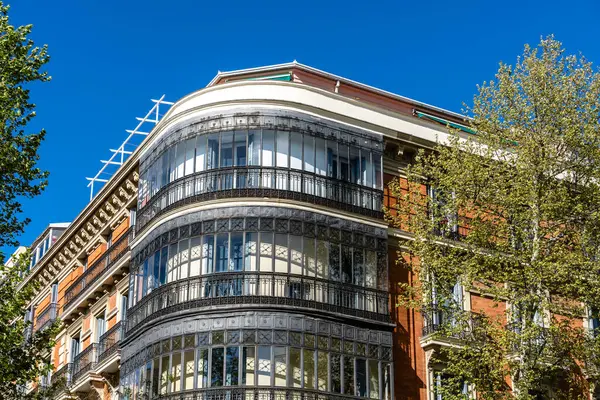 Старые Роскошные Здания Районе Херонимос Центре Мадрида Стоковое Фото
