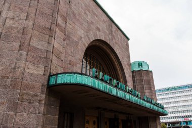 Helsinki, Finlandiya - 19 Ağustos 2024: Helsinki Merkez Tren İstasyonu.