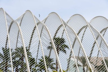 Valencia, İspanya - 15 Mayıs 2025 Valencia Sanat ve Bilim Şehri 'ne bakın. Ünlü İspanyol mimar Santiago Calatrava tarafından tasarlandı.