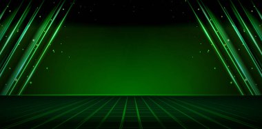 vektör ilüstrasyon sahnesi koyu yeşil çizgiler perde ecommerce işaretleri mağazalar, reklam iş ajansı, reklam kampanyası pazarlama, e-posta bülteni, iniş sayfası, başlık ağları, arkaplan alanı