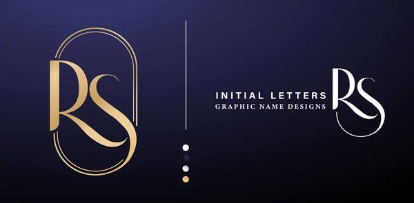 stock vector Initial Letter R and S Logo Design with Elegant Golden Colors for Corporate Business Identity, advertisements materials, collages prints, ads campaigns marketing letterpress golden foil business cards