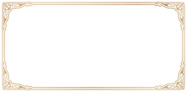 Vektör illüstrasyonu Mükemmel Altın Köşeli Dekoratif Tasarımlar Tamamlama şablonu, Sunumlar, Kullanıcı Arayüzü reklamları, Düzenler, Kolajlar, reklam metinleri için izole edilmiş